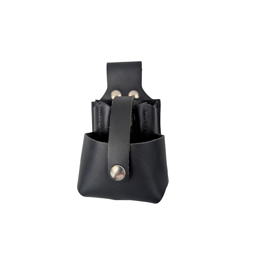 Leather holster for tape measure and calculator - ETUI94M
