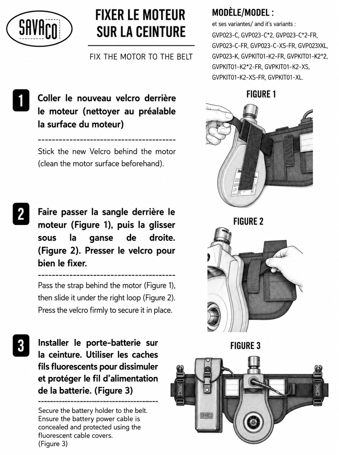 Guide GVPKIT01-K2 Fixer le moteur